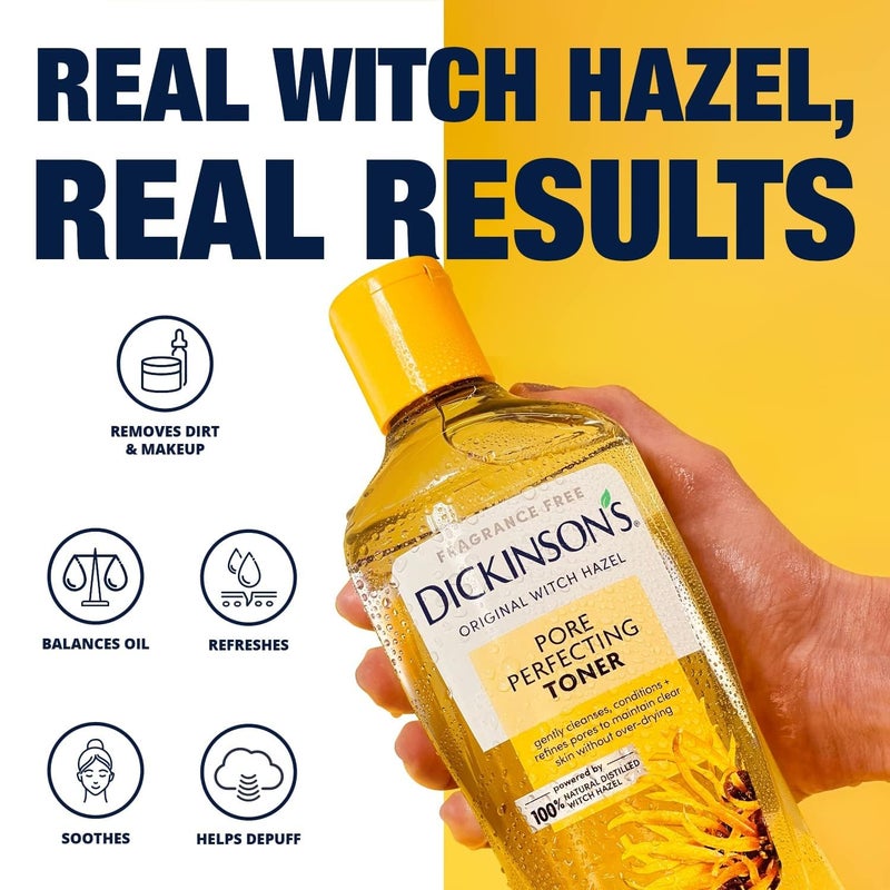 Dickinson's Original Witch Hazel Pore Perfecting Toner | 100% Natural Distilled Witch Hazel | America's #1 Toner | Refines Pores | Removes Impurities & Oil |8 Fl Oz | 6 Count - Image 2